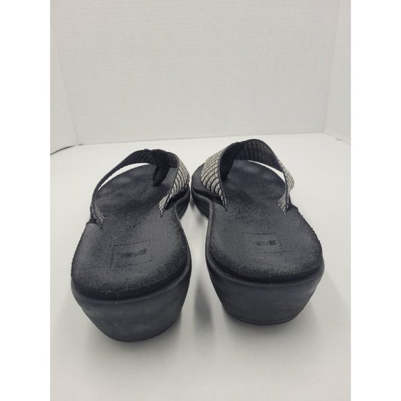 Teva Voya Wedge Thong Sandals Black and Gray 1019043 w size 8 - Picture 6 of 8